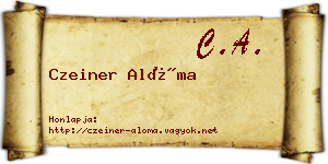 Czeiner Alóma névjegykártya