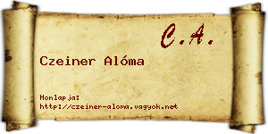 Czeiner Alóma névjegykártya